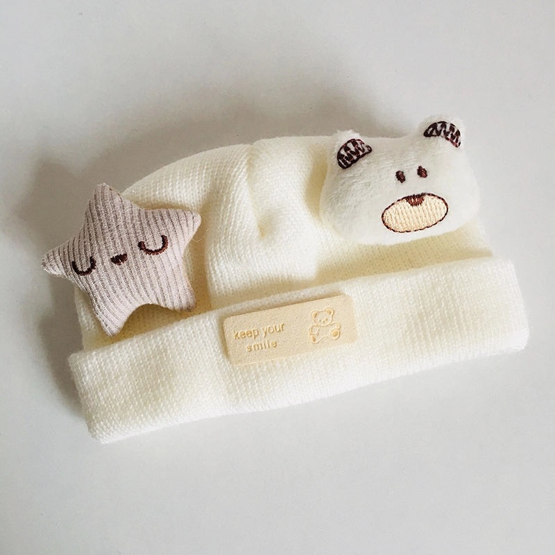 20cm Doll Smiling Wool Hat Knitted Cotton Cap for 20cm Doll Clothes Replacement|Doll Accessories