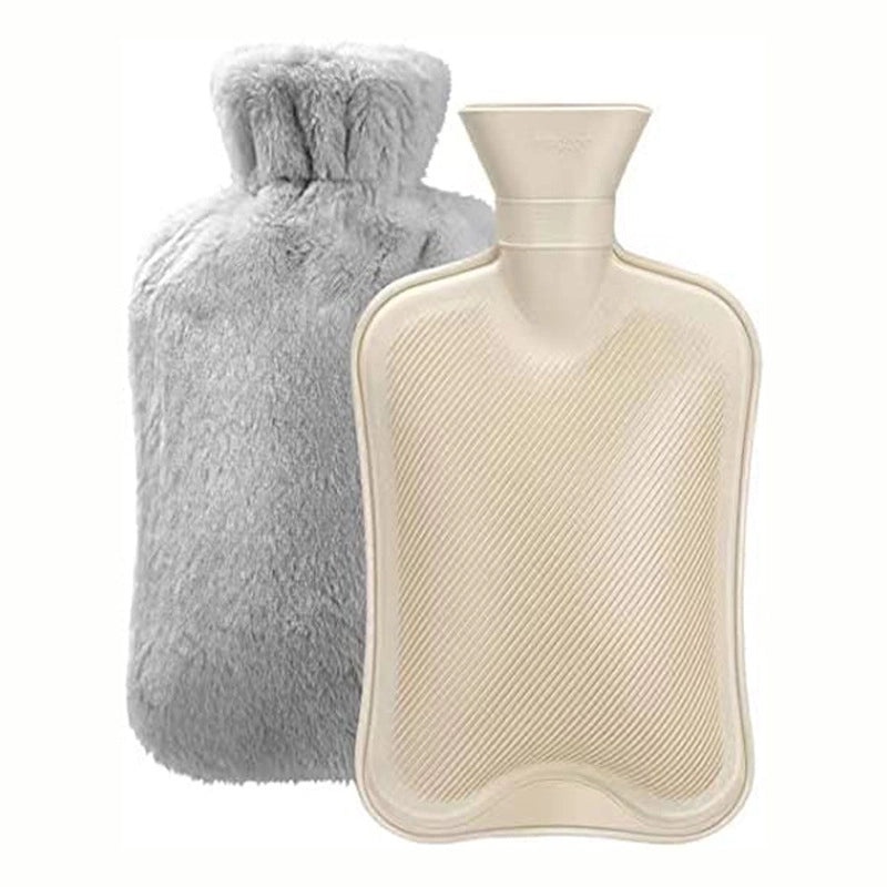 Plush Water-Injected Rubber Hot Water Bag for Winter Warmth Hand Warmer Heat Pack for Back Neck Shoulder Baby|Home & Garden Accessories
