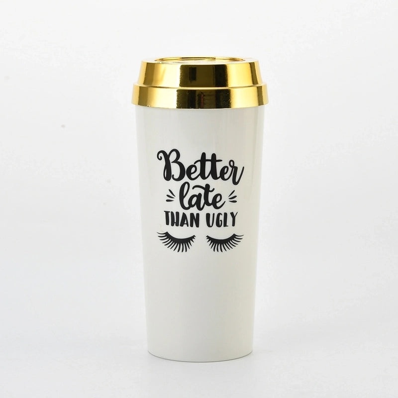 2022 New Double Acrylic Letter Coffee Cup Insulated Portable Water Tumbler | Drinkware & Cups