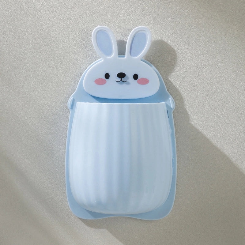 Cute Rabbit Toothbrush and Chopsticks Holder Multipurpose Storage Rack Punch-Free Design|Home Storage & Organization