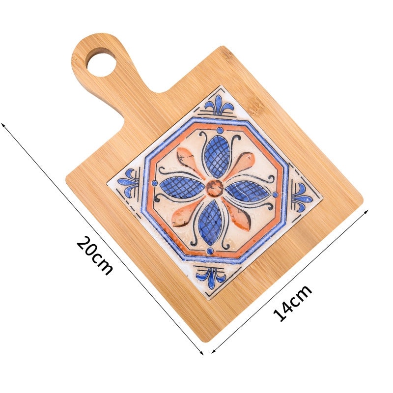 Stylish Geometric Wooden Placemat Single Piece|Home & Kitchen Accessories