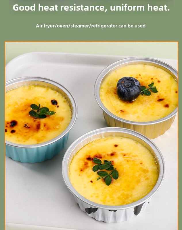 Pudding Cup Cake Shrimp Egg Baking Mold for Air Fryer Oven Small Aluminum Foil Paper Cups|Bakeware & Molds