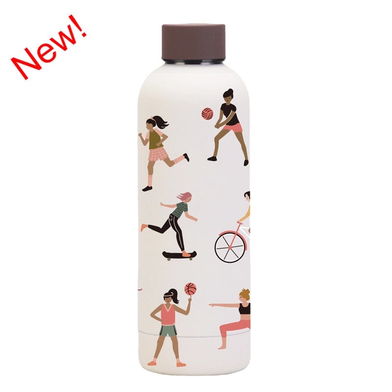 Cute Cartoon Stainless Steel Thermos Water Bottle | Drinkware & Tumblers