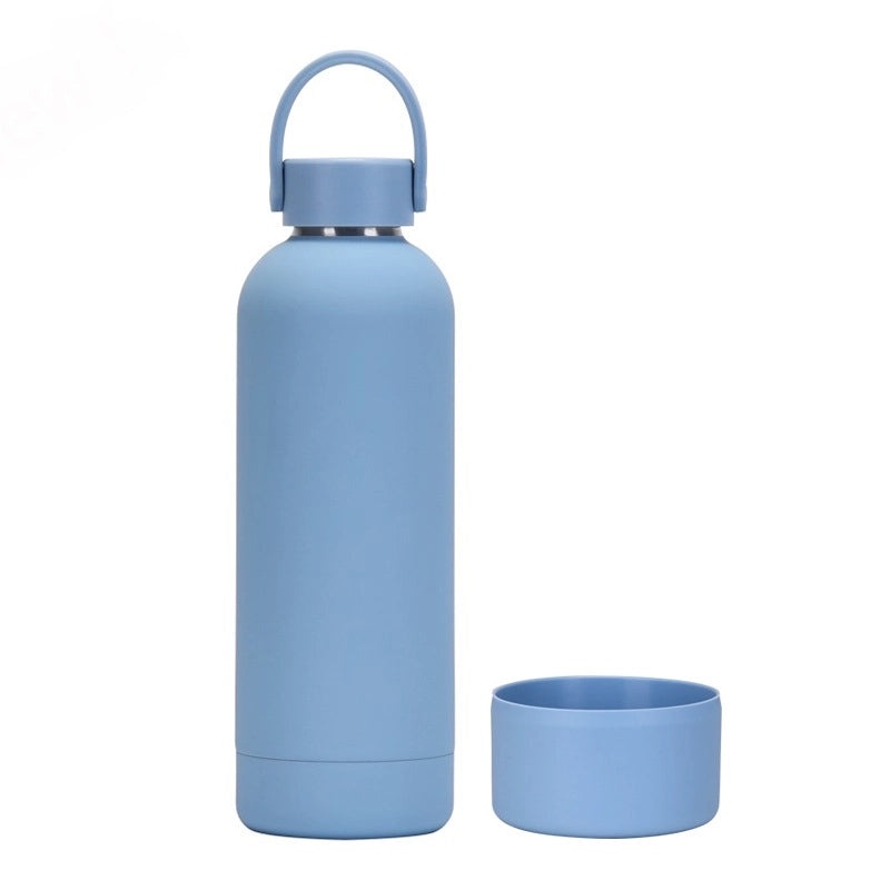 Stylish Solid Color Stainless Steel Water Bottle with Silicone Sleeve 1 Piece|Drinkware & Bottles
