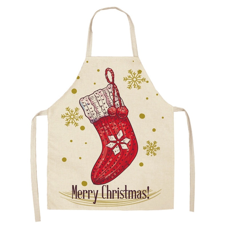 Holiday Themed Synthetic Fiber Apron with Text Design 1 Piece|Kitchen & Dining Accessories