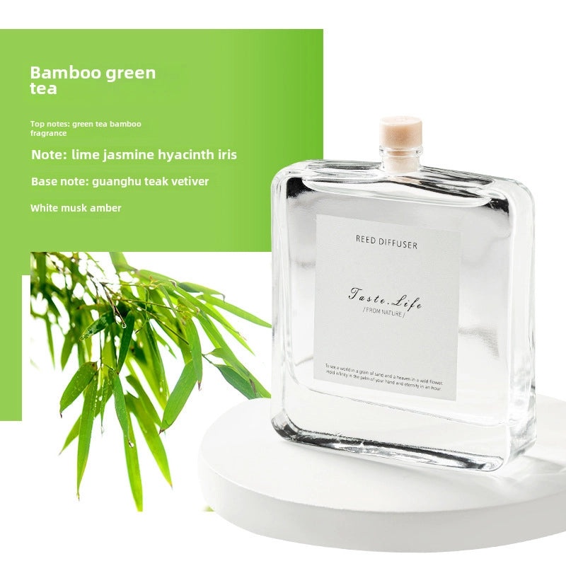 BYME 120ml Flat Aromatherapy Bottle with Rattan Sticks, Long-lasting Indoor Essential Oil Diffuser Set|Home Fragrance & Aromatherapy