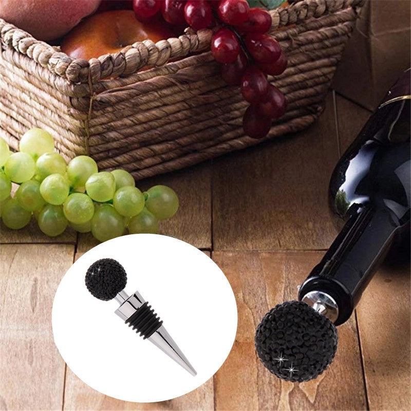 Colorful Rhinestone Wine Stopper Alloy Minimalist Design 1 Pc|Wine Accessories