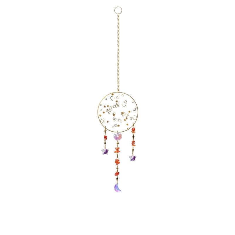 Nordic Star Moon Flower Crystal Suncatcher Wind Chime Wall Hanging Decor | Home Decor & Accessories