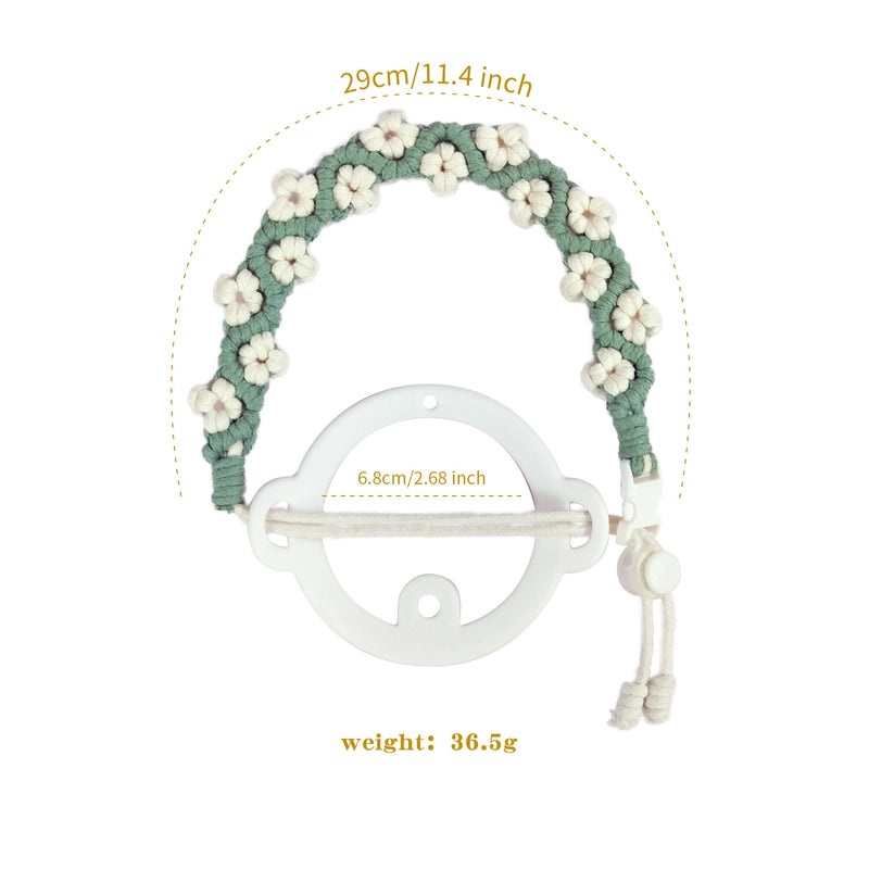 Floral Cotton Rope Water Bottle Holder Lanyard | Drinkware Accessories