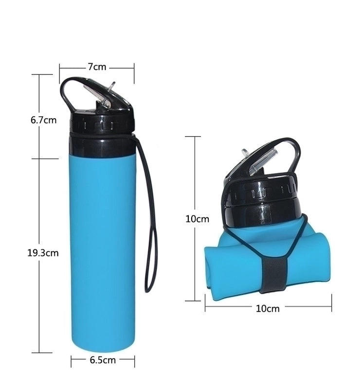 Stylish Solid Color Silicone Water Bottle | Outdoor Drinking Bottles