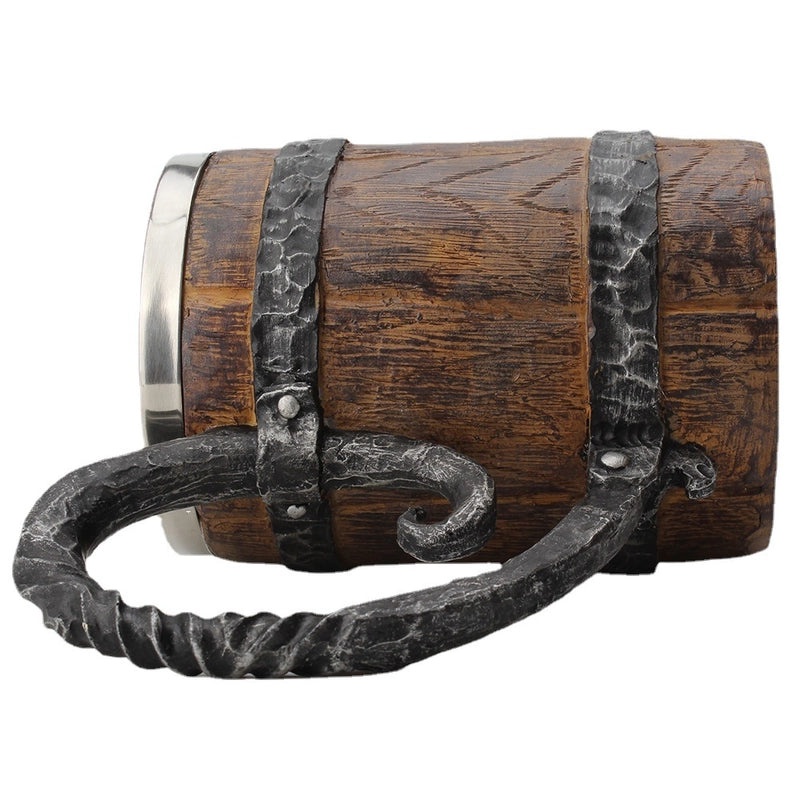 Christmas Classic Wooden Barrel Resin Water Bottle Single Piece|Home & Kitchen Accessories