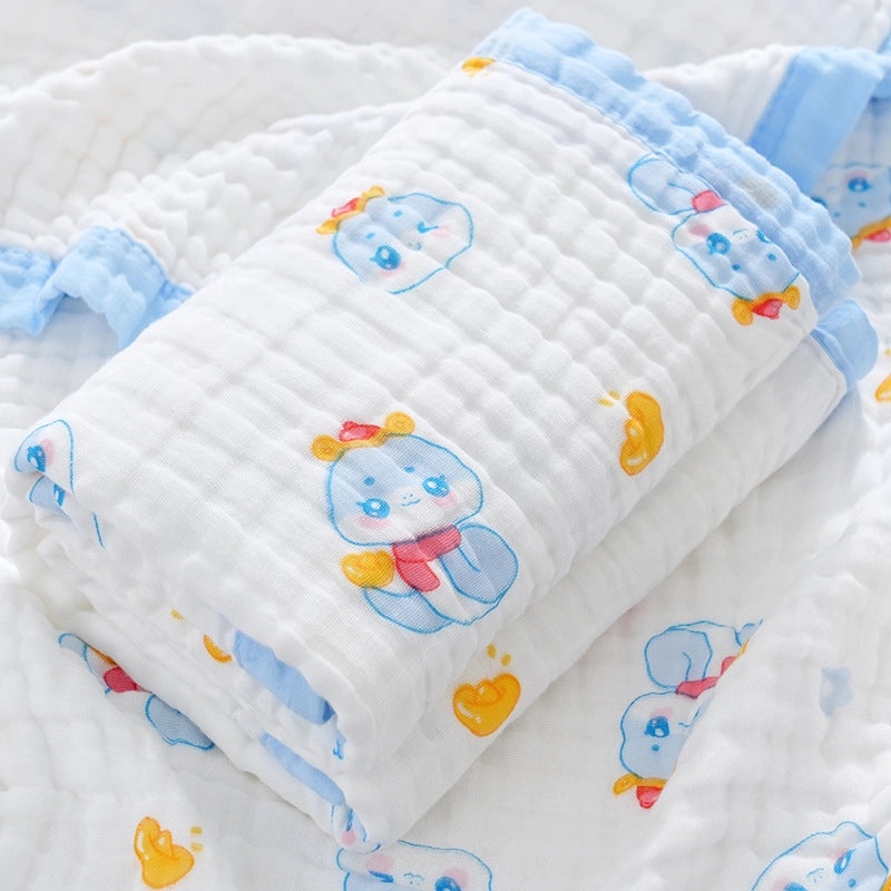 Soft Baby Bath Towel | Newborn Six-layer Gauze Cotton Absorbent Bath Quilt | Baby Care Essentials|婴儿用品