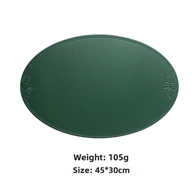 Nordic Imitation Leather Placemat | Waterproof Heat-Resistant Table Mat for Hotel and Home Dining | Dining Table Accessories|餐具配件