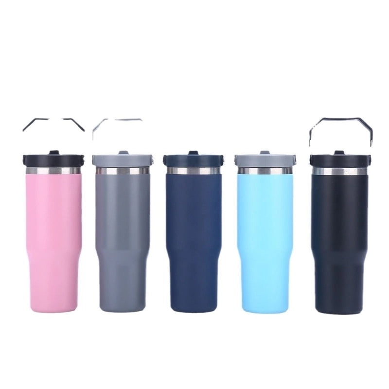 Retro Solid Color Stainless Steel Thermos Cup 304 & 201 Durable Insulated Mug | Drinkware & Thermoses