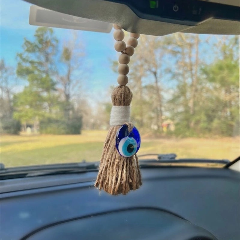 IG Style Wooden Eye Pendant with Cotton Thread | Fashion Accessories