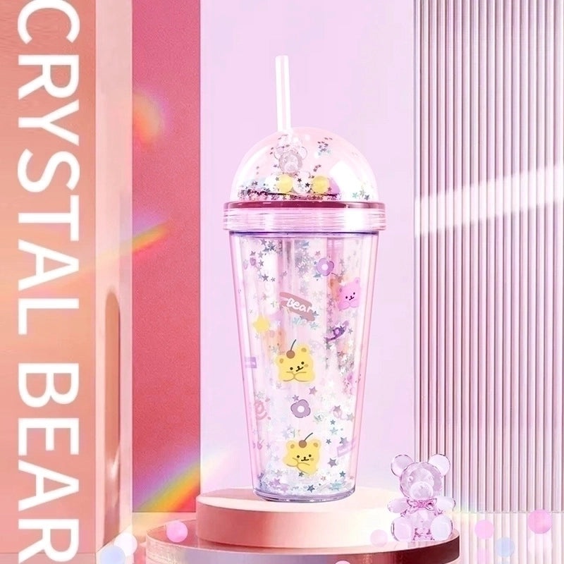 Cartoon Style Plastic Water Bottle for Everyday Use | Drinkware & Bottles