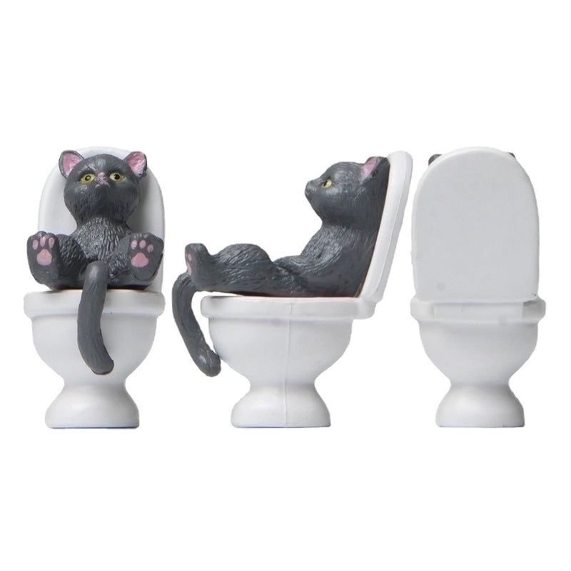 Cute Cartoon Cat Plastic Decoration 1 Piece | Home Decor & Accessories
