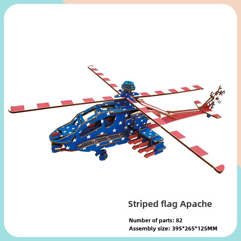 Handmade Wooden 3D Aircraft Model Puzzle for Kids | Toys & Games