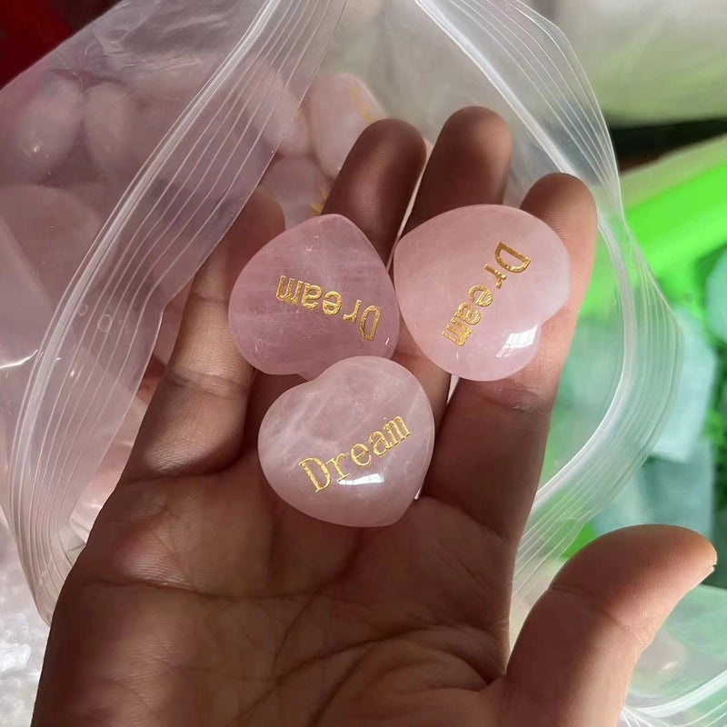 Minimalist Heart-Shaped Rose Quartz Crystal Decor | Home Decor