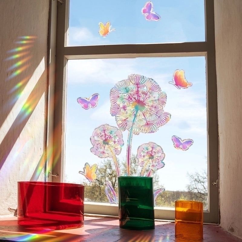 Pastoral Rainbow Flower Plastic Wall Decal for Kids Room | Wall Stickers & Decals