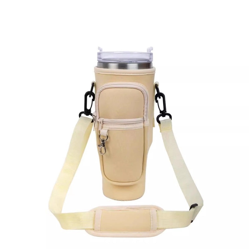 Casual Plain Fabric Coffee Cup Sleeve Single Piece|Drinkware Accessories