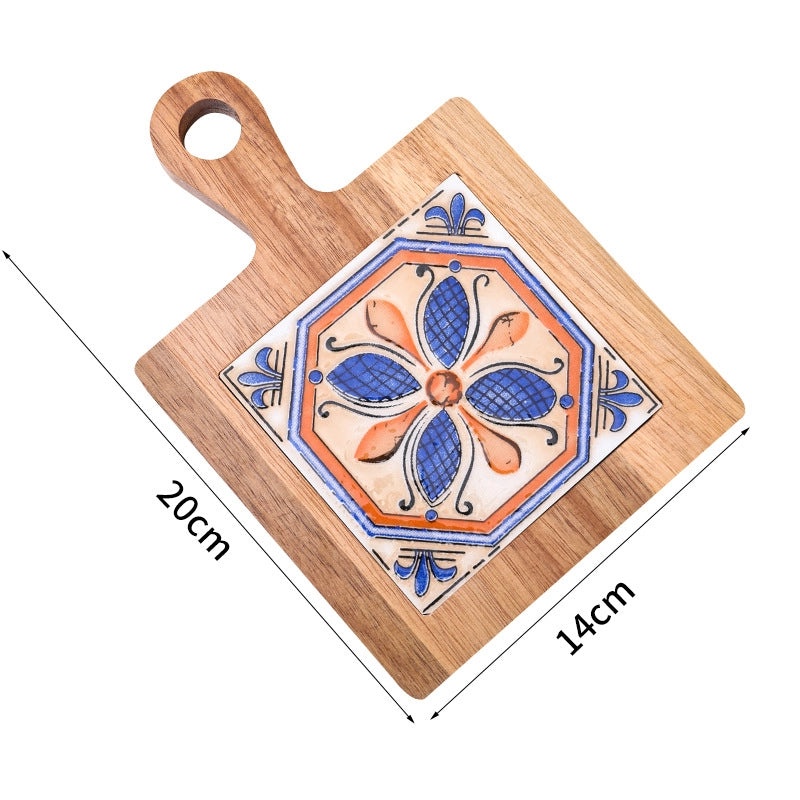 Stylish Geometric Wooden Placemat Single Piece|Home & Kitchen Accessories