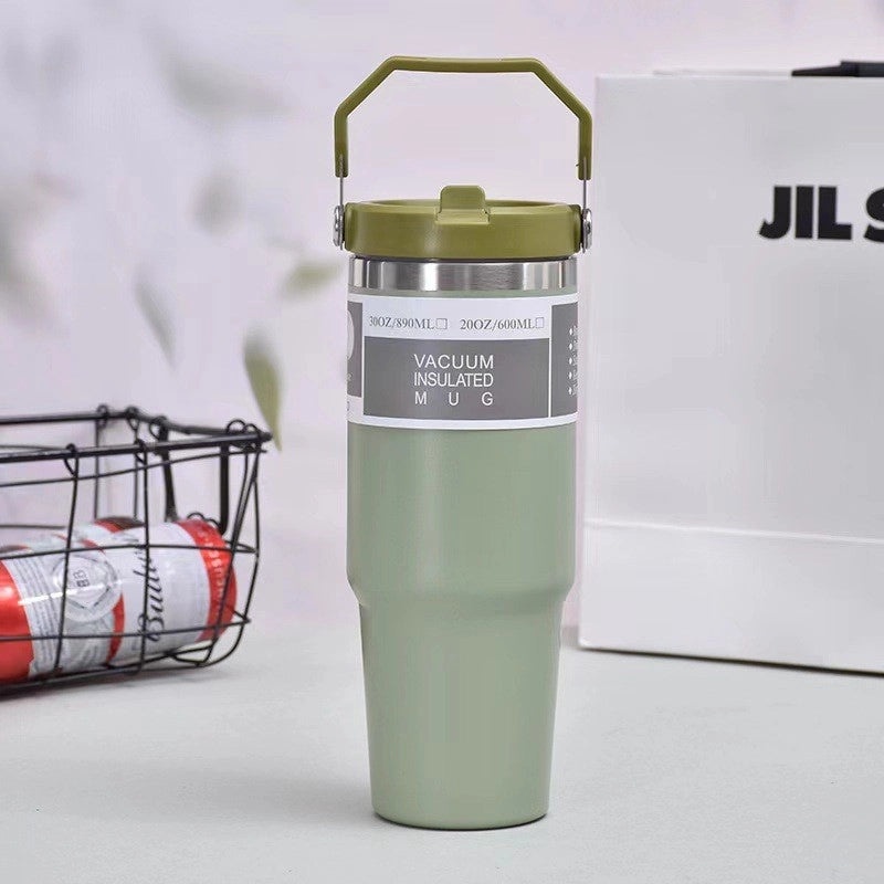 Solid Color 304/201 Stainless Steel Thermos Cup - Durable Casual Insulated Drinkware|Drinkware & Thermoses