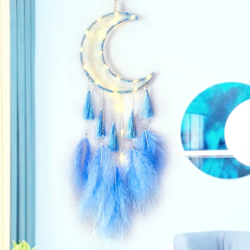 Minimalist Moon Feather Dreamcatcher Wall Hanging Iron Art|Home Decor Wall Art