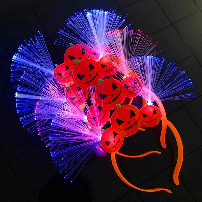 Halloween Pumpkin Ghost Flashing Hair Hoop|Halloween Accessories