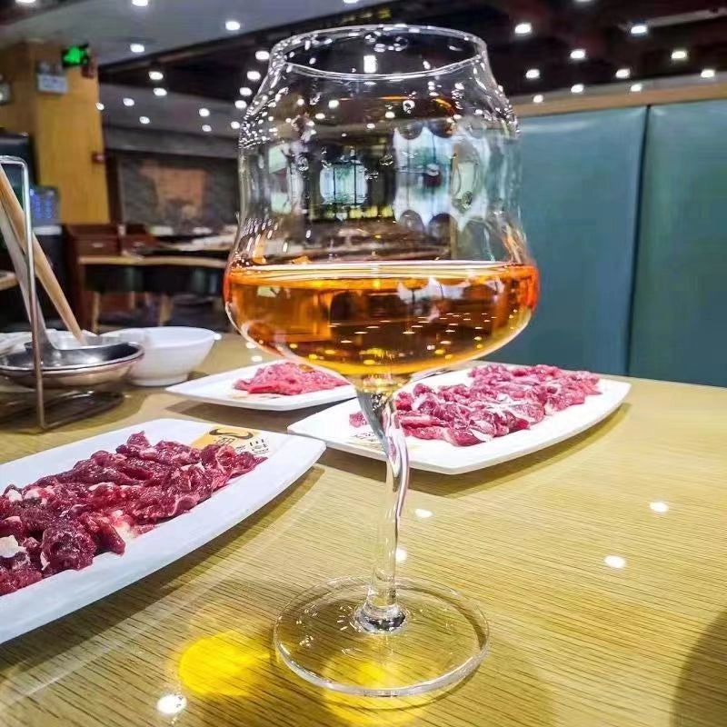 Colorful Glass Wine Tumbler | Drinkware & Bar Accessories