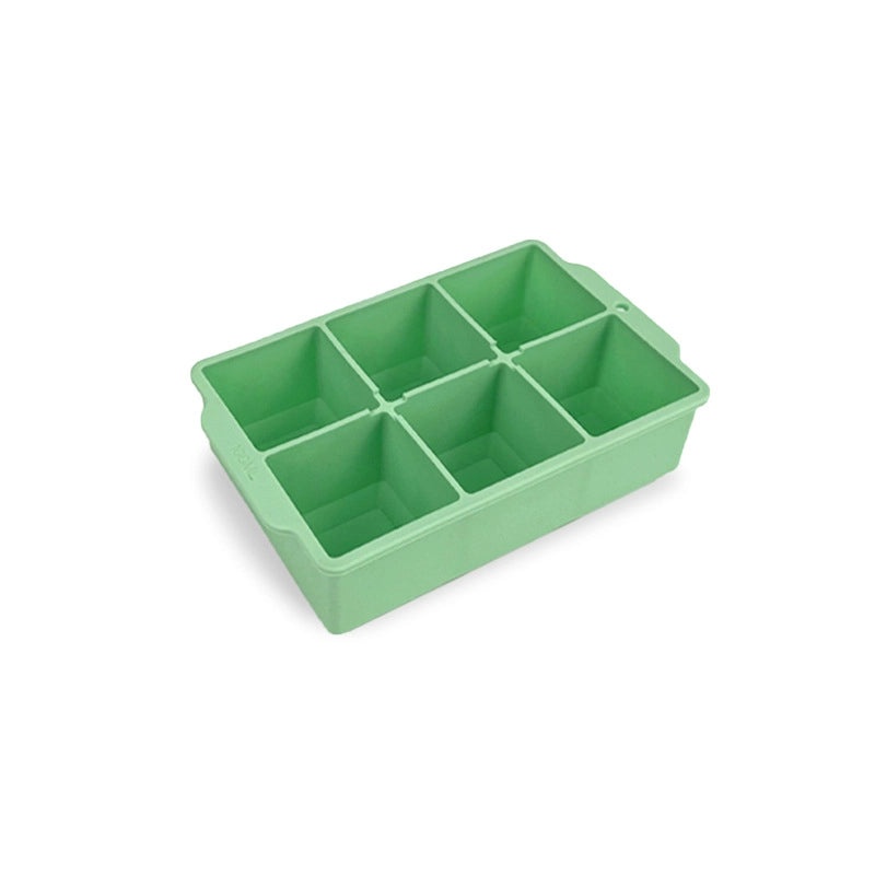 Large Silicone Ice Cube Tray with Lid 6-Slot Quick Freeze Square Mold for Home Use|Kitchen & Dining Accessories