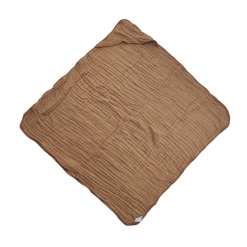 6-Layer Seersucker Gauze Hooded Bath Towel for Kids Soft Absorbent Bathrobe|Bath & Body Accessories