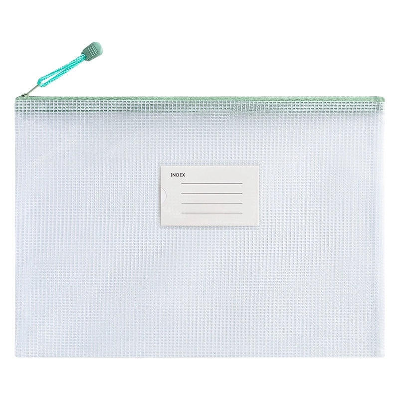 2 Pieces A4 Transparent Waterproof PVC Zipper Storage Bags for Student Subject Organization|Stationery & Office Supplies