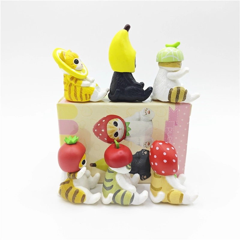 Minimalist Cute Cat PVC Decorative Ornaments for Casual Home Decor|Home Decorations