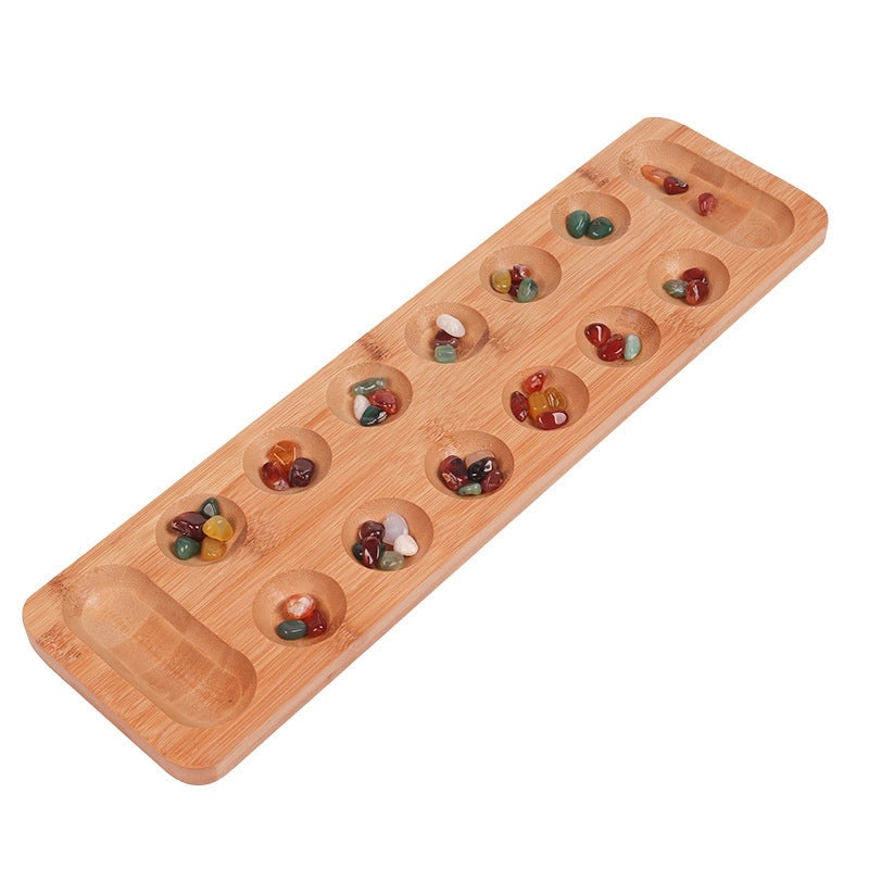 Solid Wood African Chess & Mancala Puzzle Game for Kids | Toys & Games