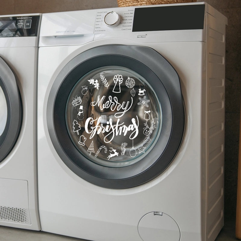 Festive Christmas PVC Letter Wall Sticker for Casual Home Decor