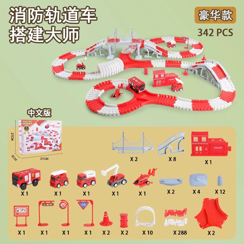 Handmade DIY Electric Fire Rail Car Educational Toys for Children Popular Student Gifts|Educational Toys