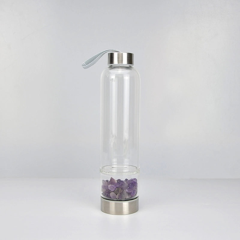 Vintage Single Glass Water Bottle Solid Color | Home & Kitchen Accessories