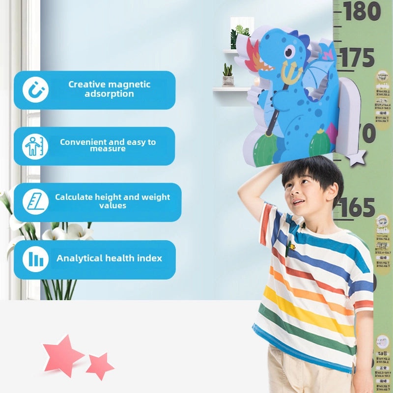 儿童成长身高贴自粘墙贴3D立体磁性尺子|儿童教育用品