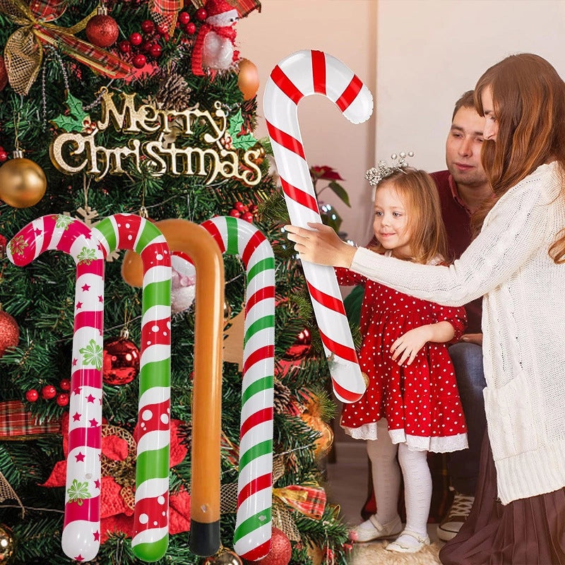 圣诞节派对装饰道具加厚PVC仿真助行器充气互动玩具|节日派对装饰用品