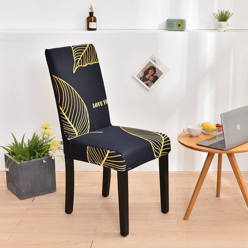 Minimalist Geometric Polyester Chair Cover for Casual Elegant Decor | Home Decor & Furniture Accessories