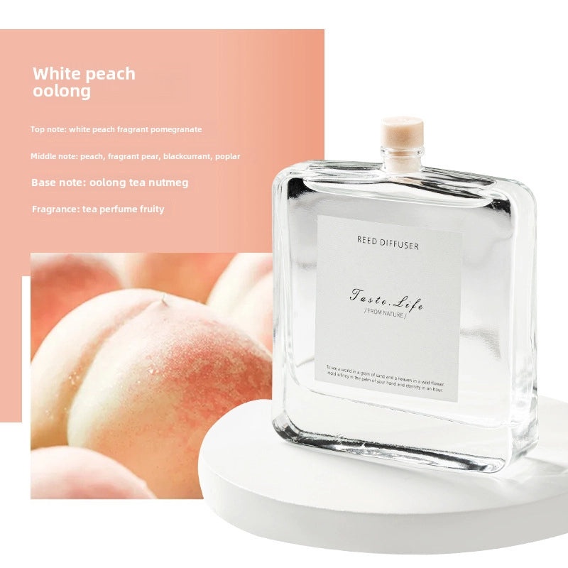 BYME 120ml Flat Aromatherapy Bottle with Rattan Sticks, Long-lasting Indoor Essential Oil Diffuser Set|Home Fragrance & Aromatherapy