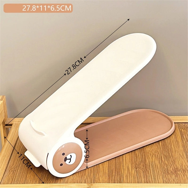 Adorable Bear Design Solid Color Plastic Organizer Rack | Home Storage & Organization