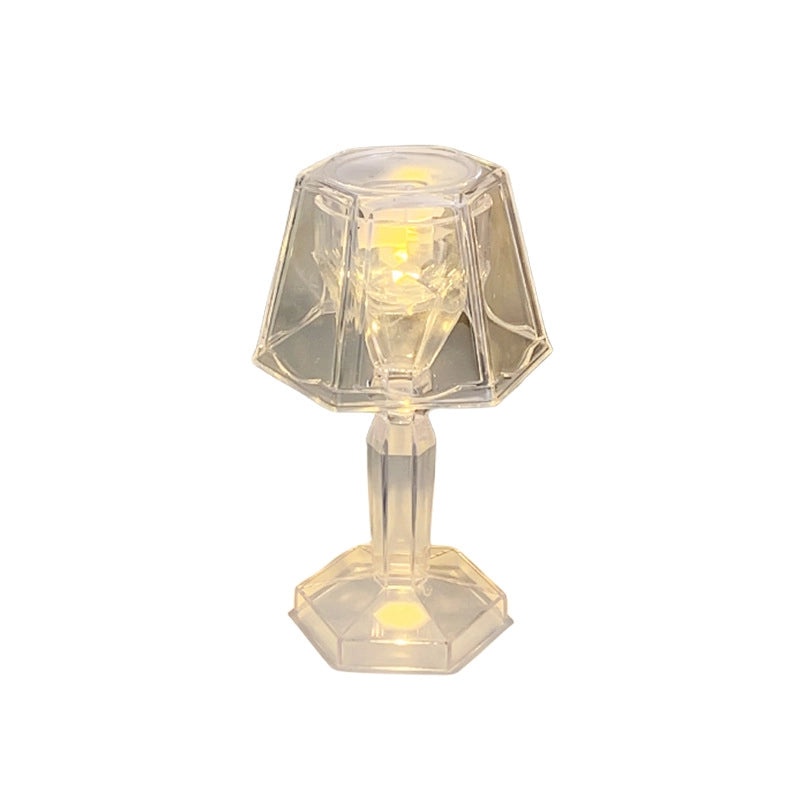 Hexagonal LED Crystal Desk Lamp Small Night Light Creative Bedside Bedroom Lamp Atmosphere Gift for Girlfriend|Home Decor & Lighting
