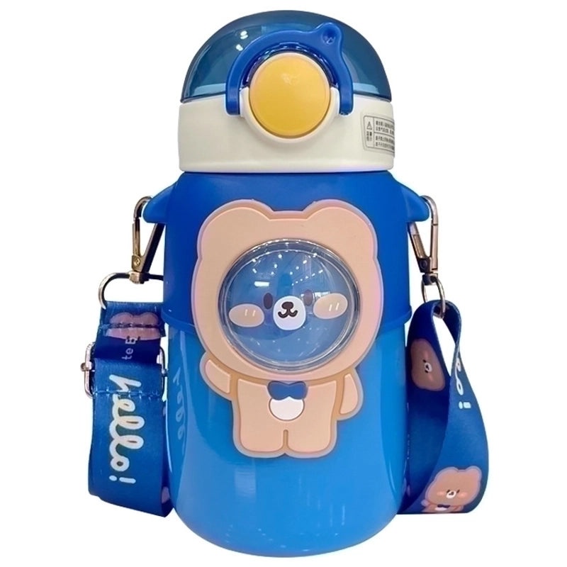 Adorable Cartoon Stainless Steel Thermos with Plastic and Silica Gel Lid 1 Piece|Drinkware & Thermoses