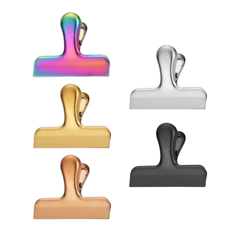 Sleek Solid Color Stainless Steel Clip with Anti-Drop Feature|Jewelry Accessories