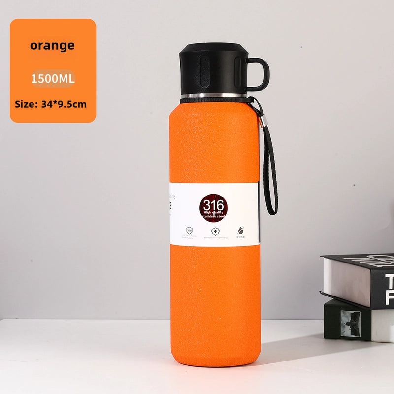 Large Capacity Stainless Steel Thermos Cup for Men and Women | Outdoor Sports Insulated Tea Kettle | Drinkware