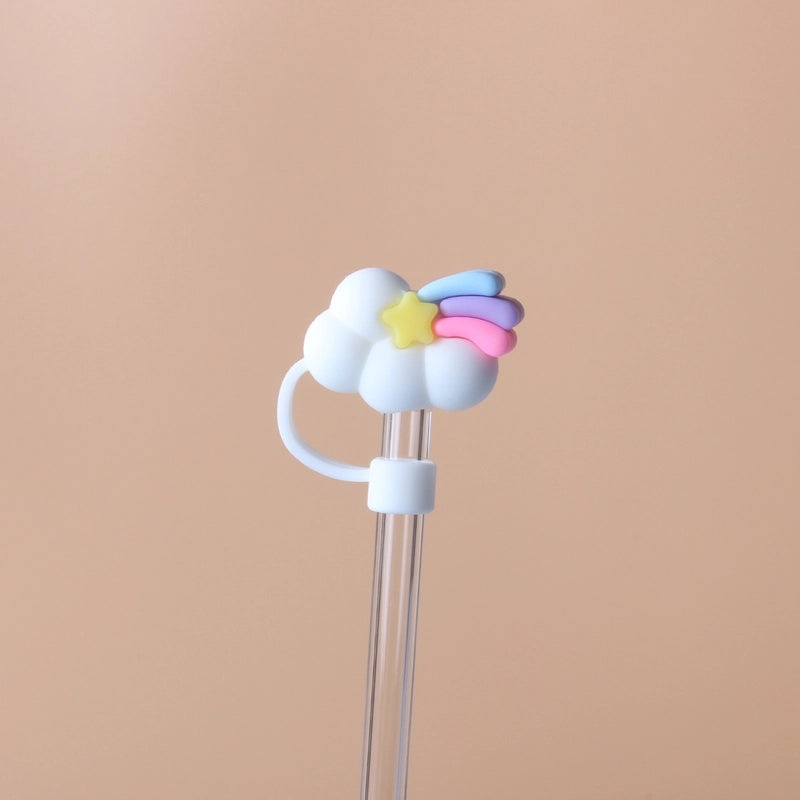 10mm Glass Straw Dust Cover Stainless Steel Cap for Large Diameter Straws Milk Tea Accessories|Drinkware Accessories