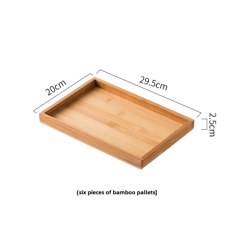 Nordic Ceramic Square Snack Bowl with Bamboo Wooden Tray | Kitchenware & Dining Accessories