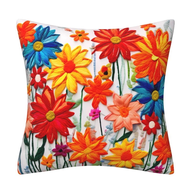 Elegant Minimalist Floral Polyester Pillow Covers for Couch and Sofa Decor|Home Decor & Living Room Accessories